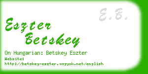 eszter betskey business card